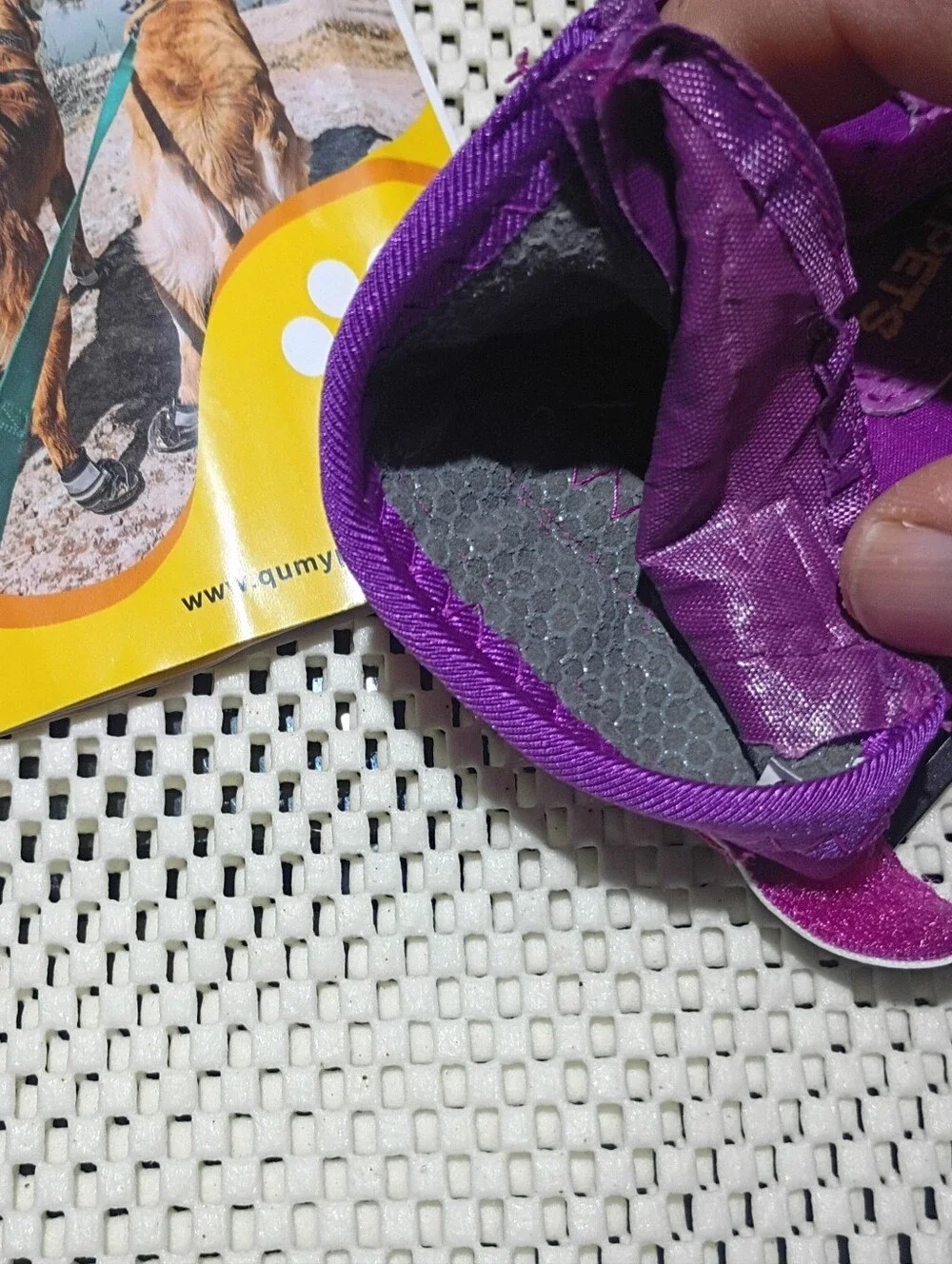 DOG SHOES full set QUMY Pet purple Sz 4 PERFORMANCE Full Adjust BRAND-NEW tags